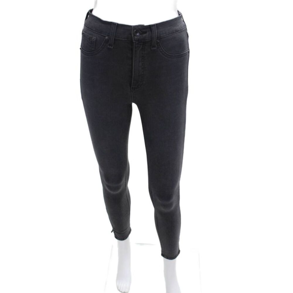 Rag & Bone Womens Ankle Skinny High Rise Jeans Dark Gray Size 25